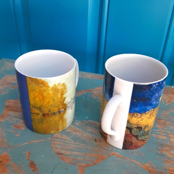 Art Mugs Monet Van Gogh Mug Set of 2 Impressionist Artist Museum Coffee Cups - Picture 8 of 10